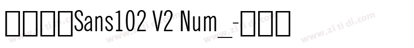 阿里巴巴Sans102 V2 Num_字体转换
